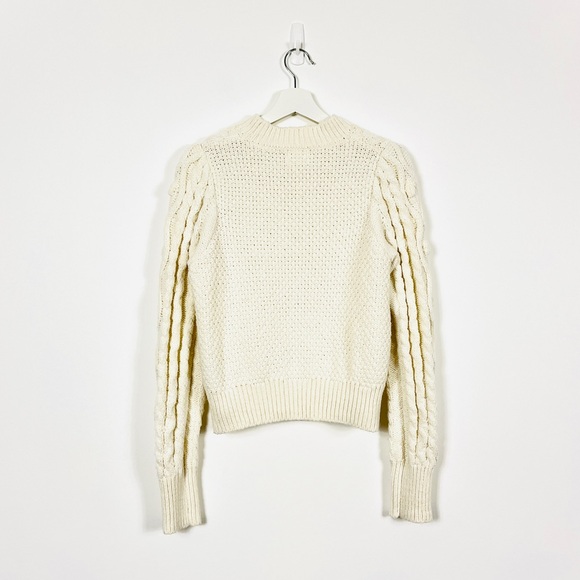H&M White Chunky Knit Crewneck Sweater - Picture 2 of 4